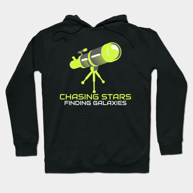 Chasing Stars, Finding Galaxies Astronomy Lover Hoodie by OscarVanHendrix